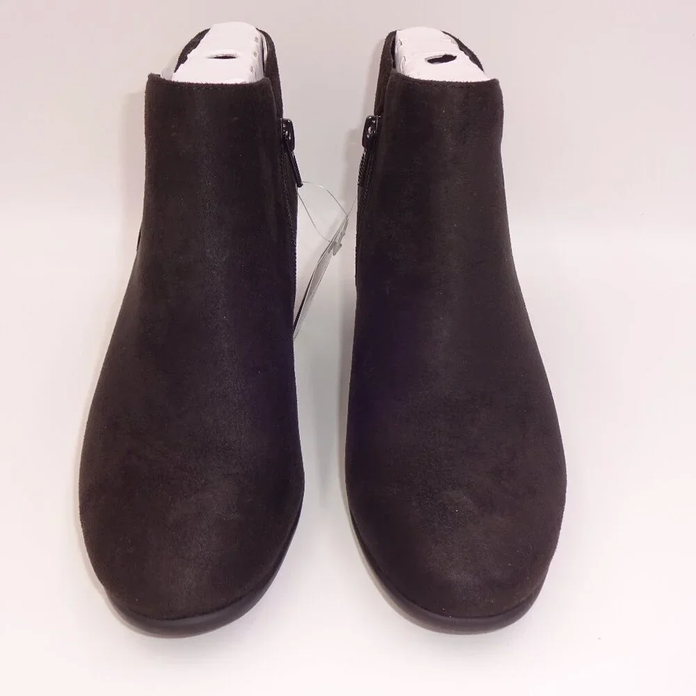 NIB New Womens Kim Rogers Black Faux Suede Renley Ankle Boots Booties Size 6 6M - Picture 5 of 13